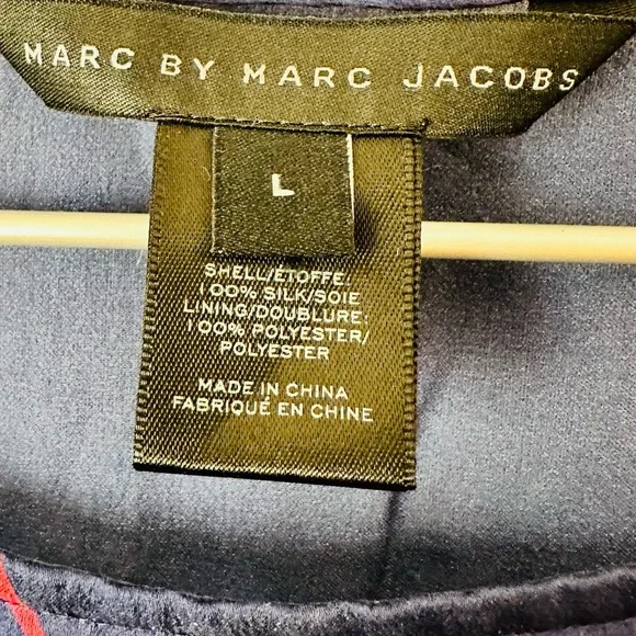 Marc by Marc Jacobs blue bird print mini dress 100% silk - Picture 6 of 7